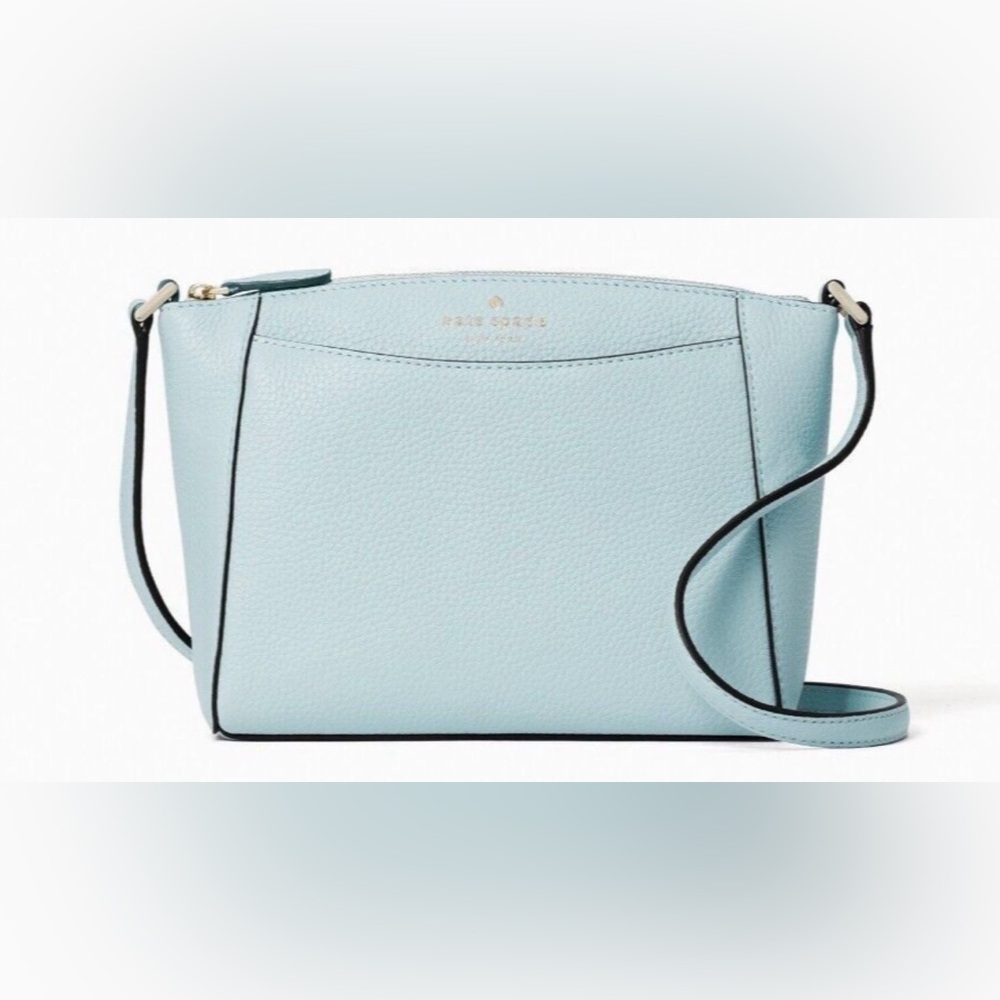 Kate Spade Monica Pebbled Teal Leather CrossbodyShoylder Purse